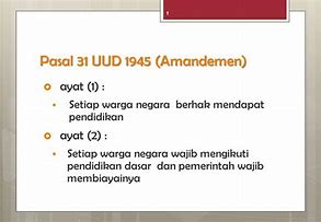 Pasal 31 Ayat 3 Tentang Pendidikan